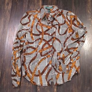 Ralph Lauren equestrian button blouse